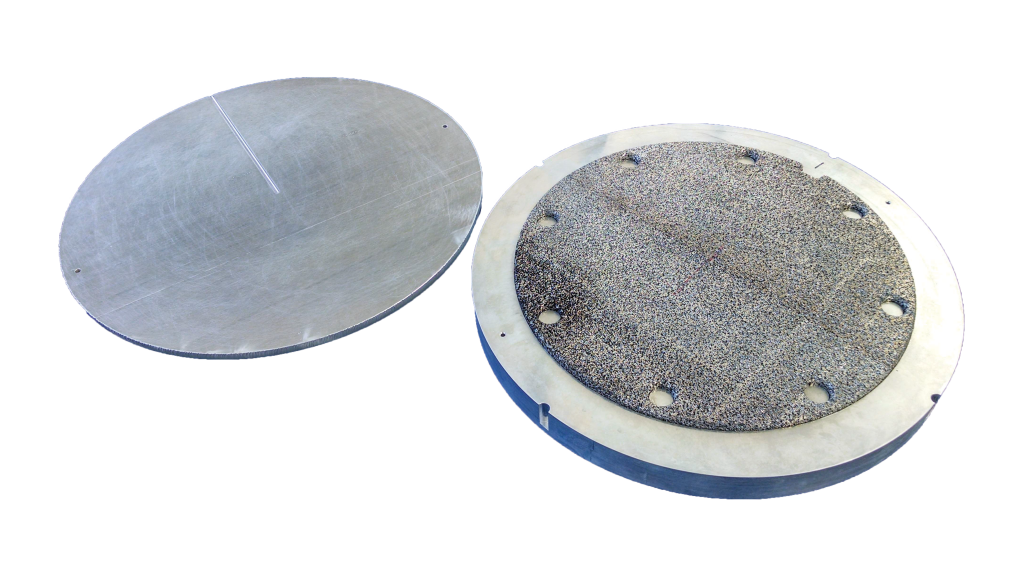 Photo showing a PCM heat exchanger before final braze